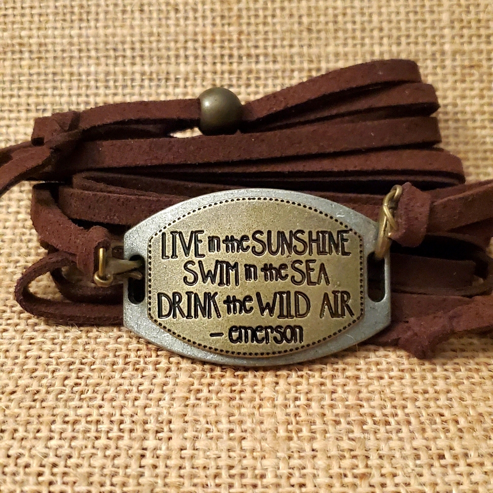 Live in the Sunshine Suede Wrap Bracelet